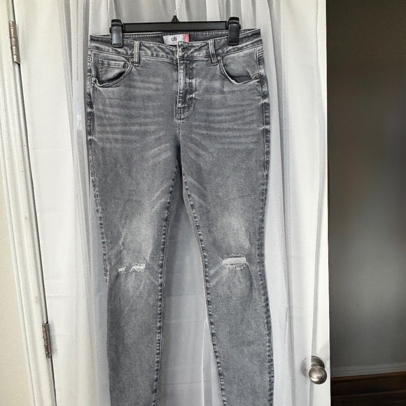CAbi High Skinny Jeans Womens Size 10 Gray Distressed Stretch Denim Style #3939 - Picture 1 of 5